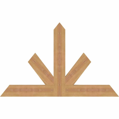 Ekena Millwork Saratoga Timber Gable Bracket, Western Red Cedar, 36"W x 23"H x 1 1/2"D x 3 1/2"F, 15/12 Pitch GBW036X23X0204SAR00SWR